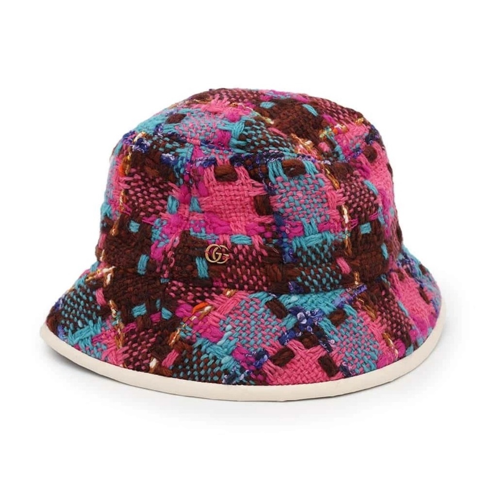 Gucci Tweed Colorful Bucket Hat Small NWT Brand New